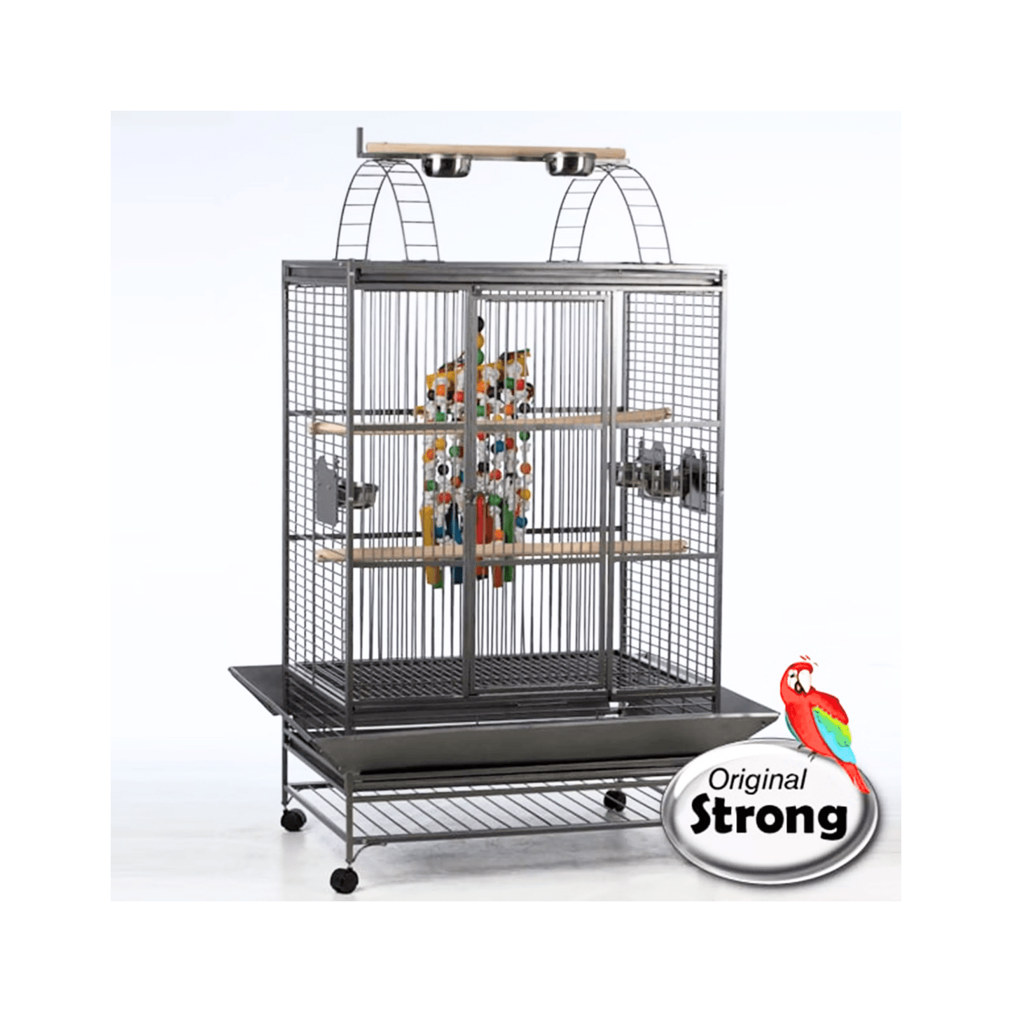 Strong Papegaaienkooi Villa Aida, Zilvergrijs - Papegaaishop