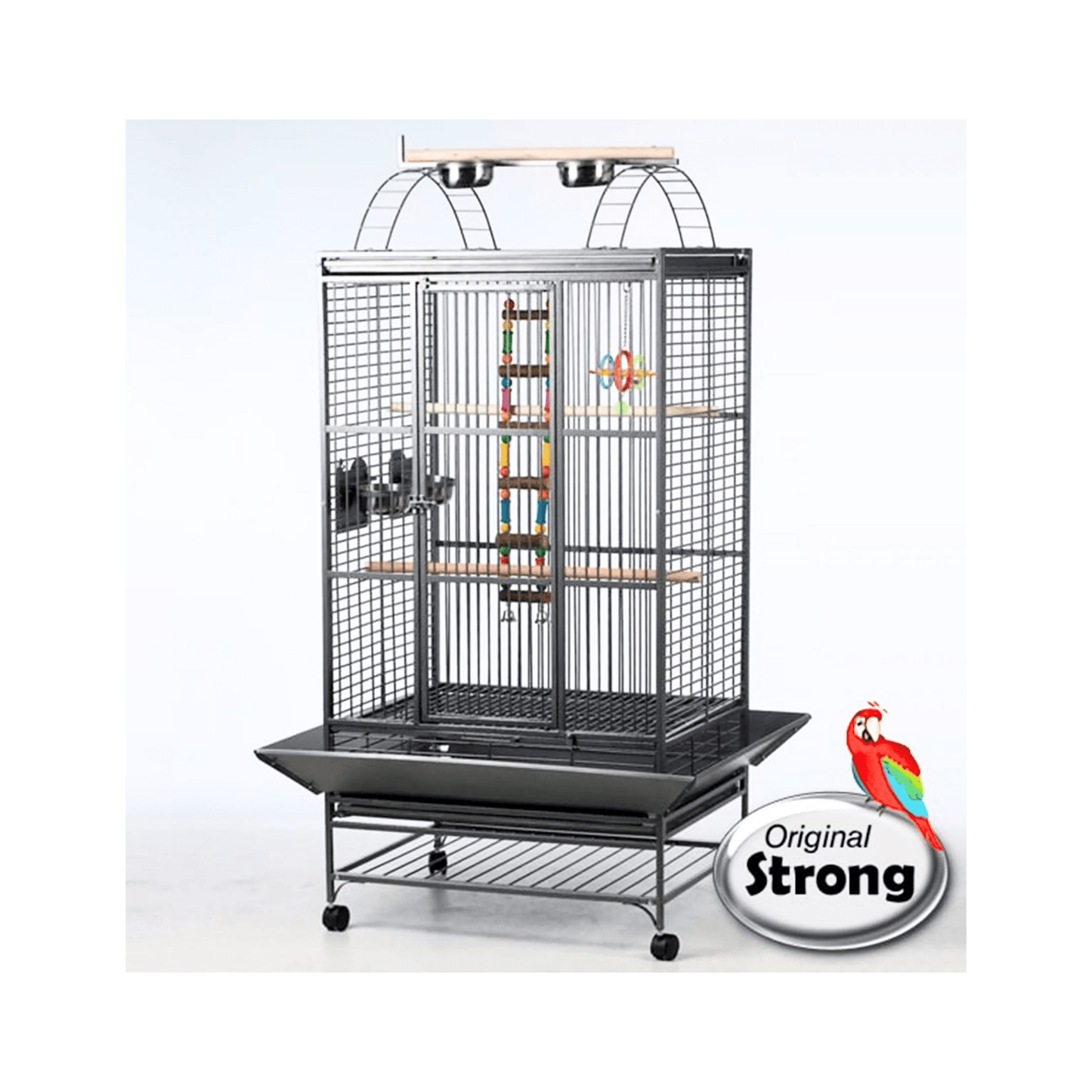 Strong Papegaaienkooi Villa Sofia, Zilvergrijs - Papegaaishop