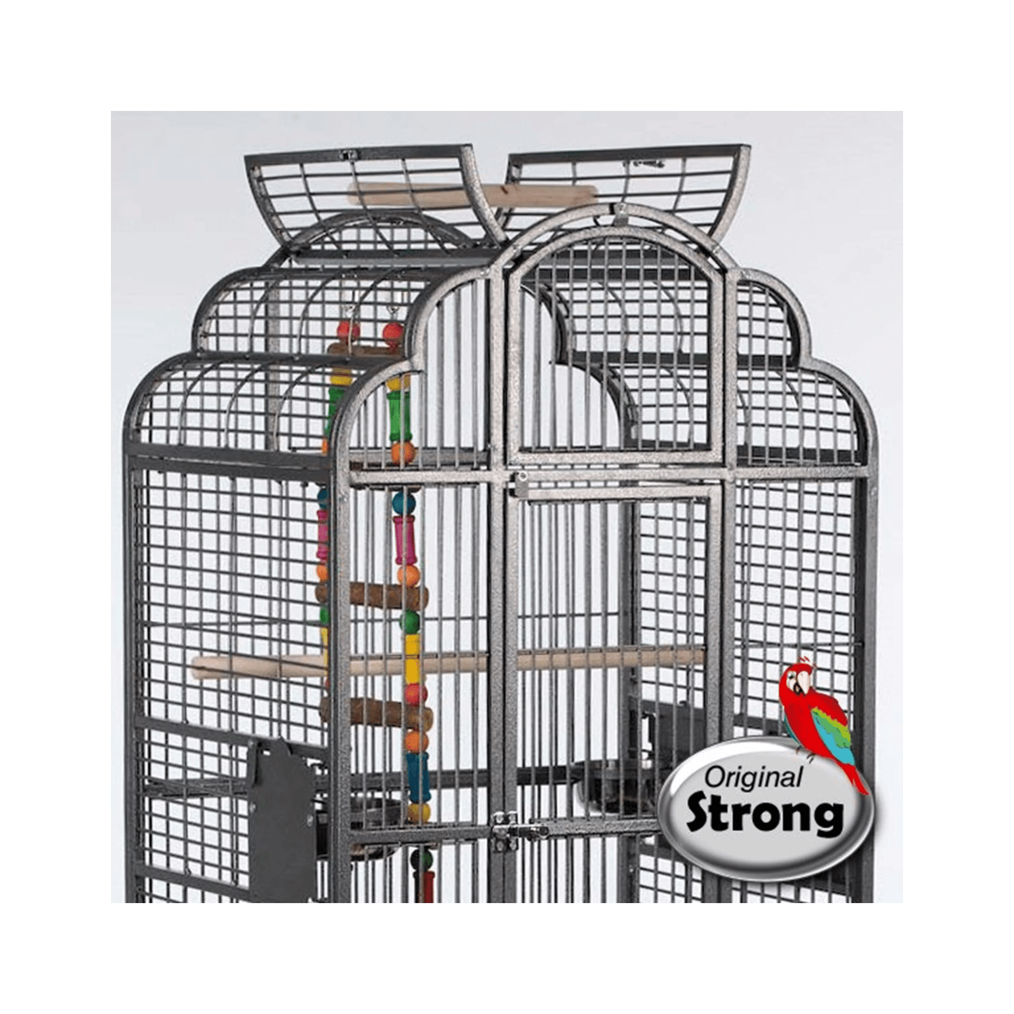 Strong Papegaaienkooi Villa Claudia, Zilvergrijs - Papegaaishop