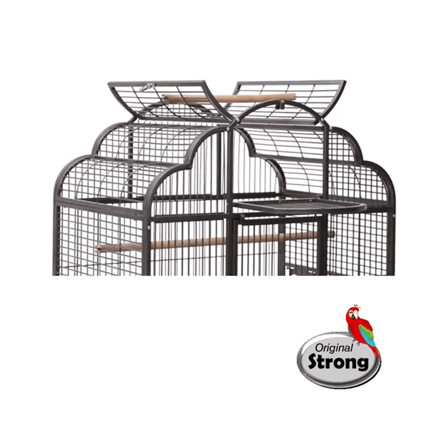 Strong Papegaaienkooi Villa Emma, Zilvergrijs - Papegaaishop