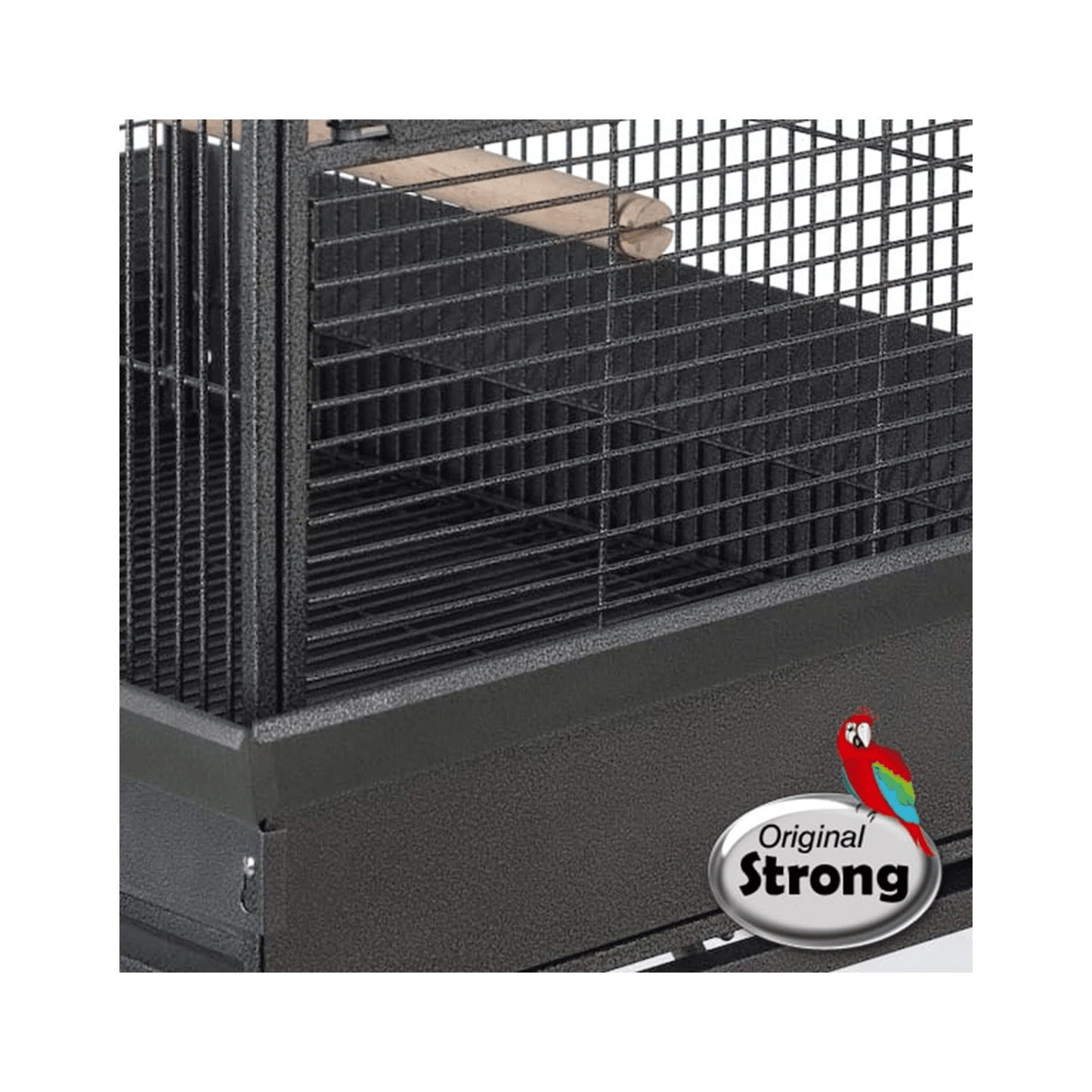 Strong Parkieten- en Kleine Papegaaienkooi Villa Sara, Zilvergrijs - Papegaaishop