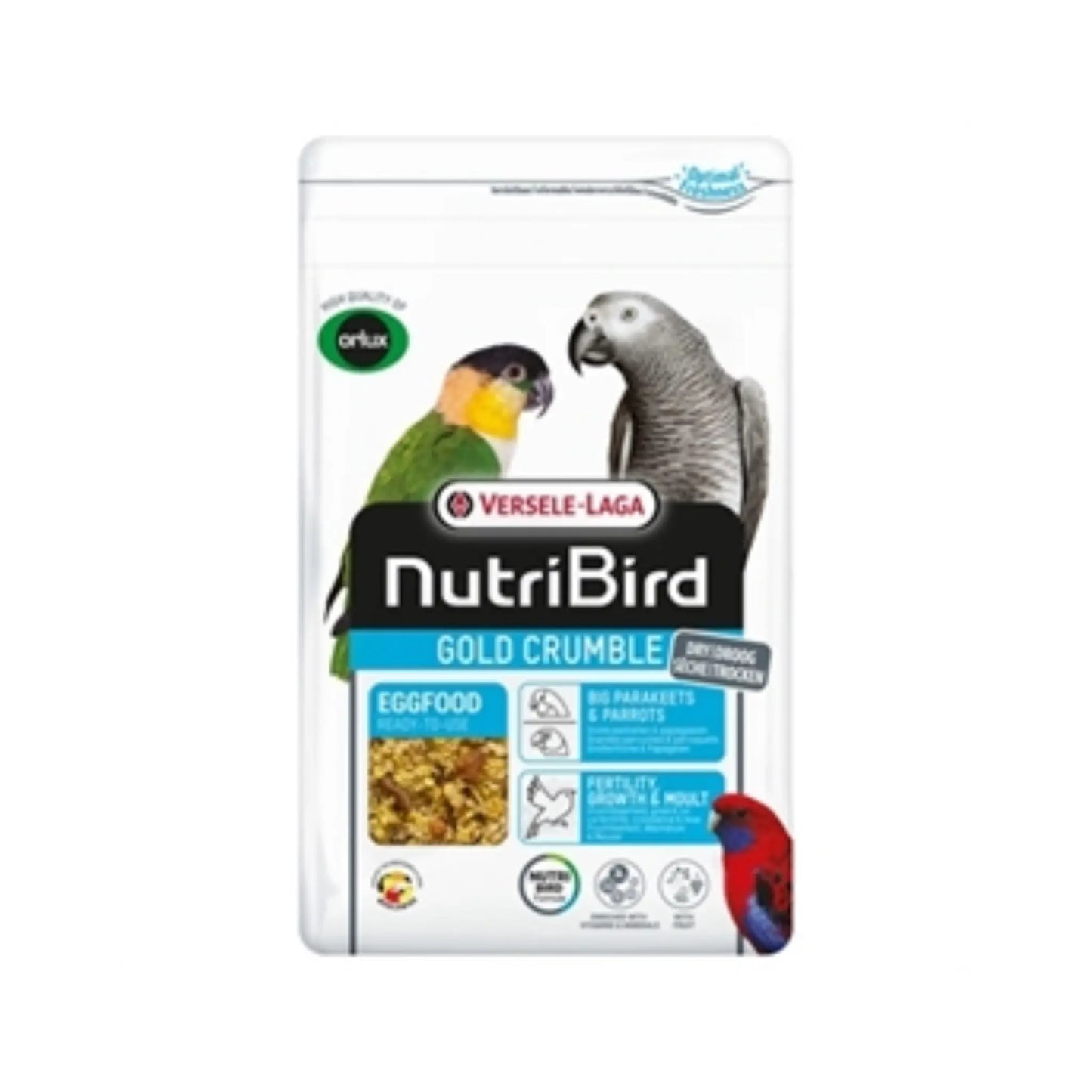 Nutribird gold crumble droog eivoer Grote Parkieten & Papegaaien 800 g