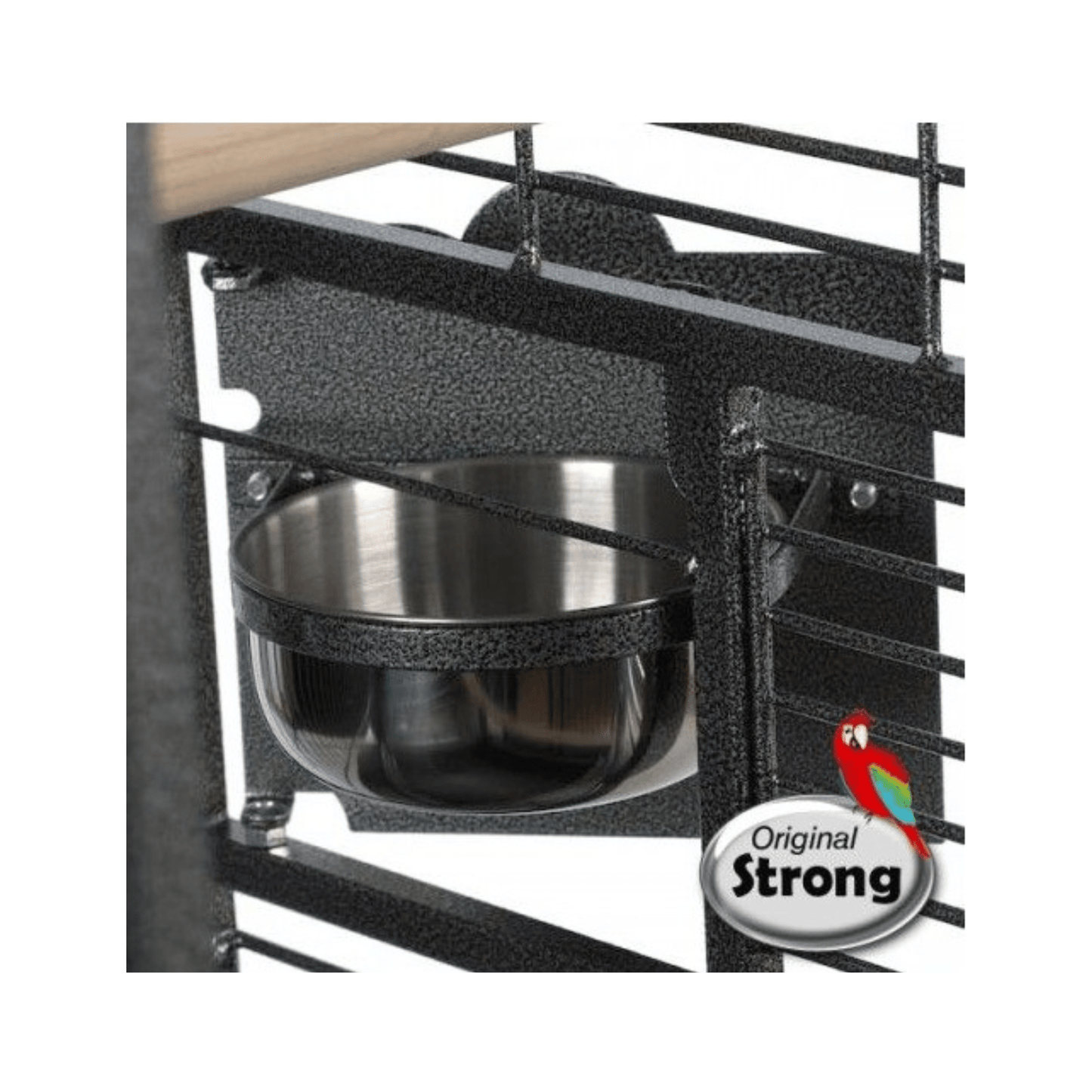 Strong Papegaaienkooi met Tussenwand Villa Amalia, Zilvergrijs - Papegaaishop