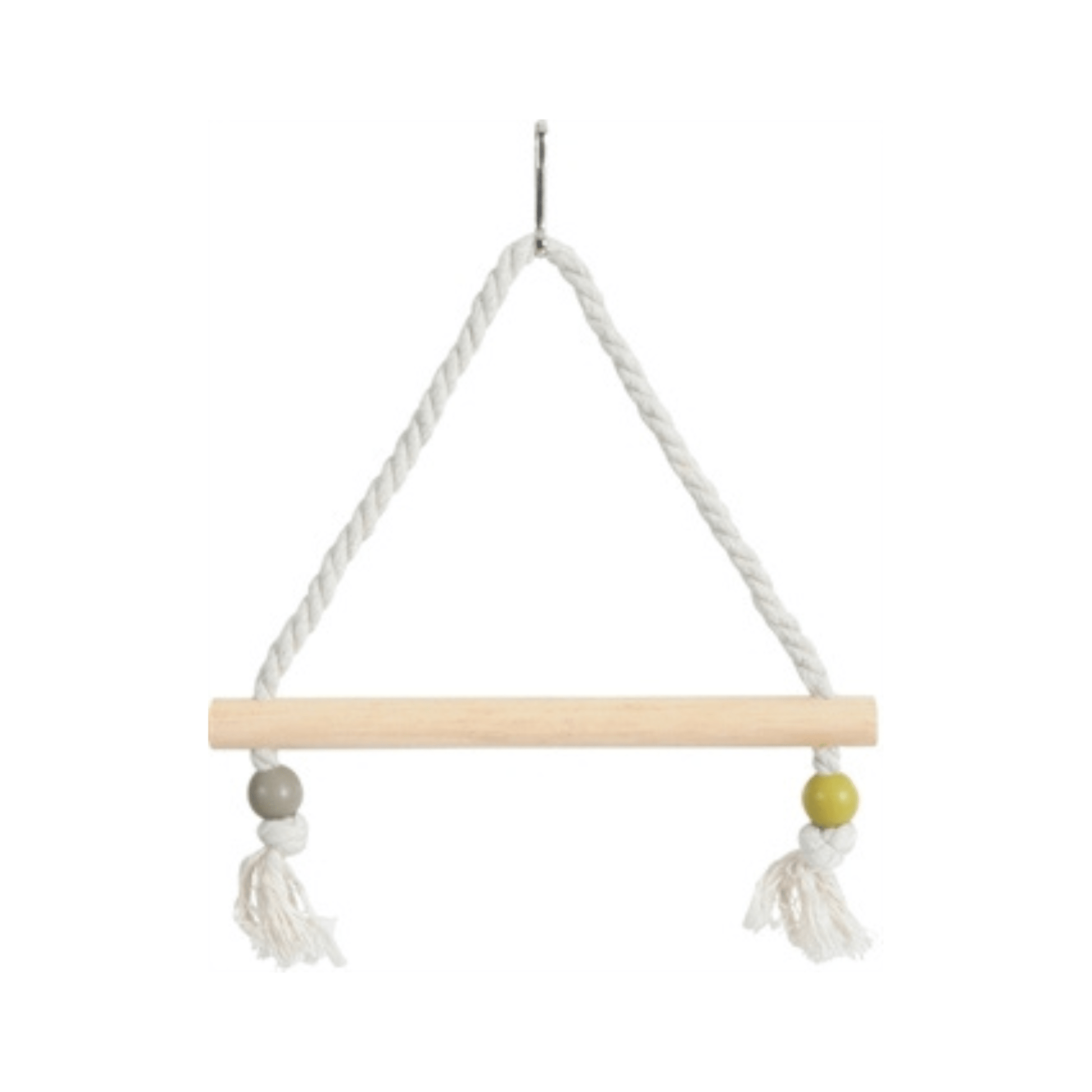 Zolux schommel hout met touw assorti 22x1,5x27 cm - Papegaaishop