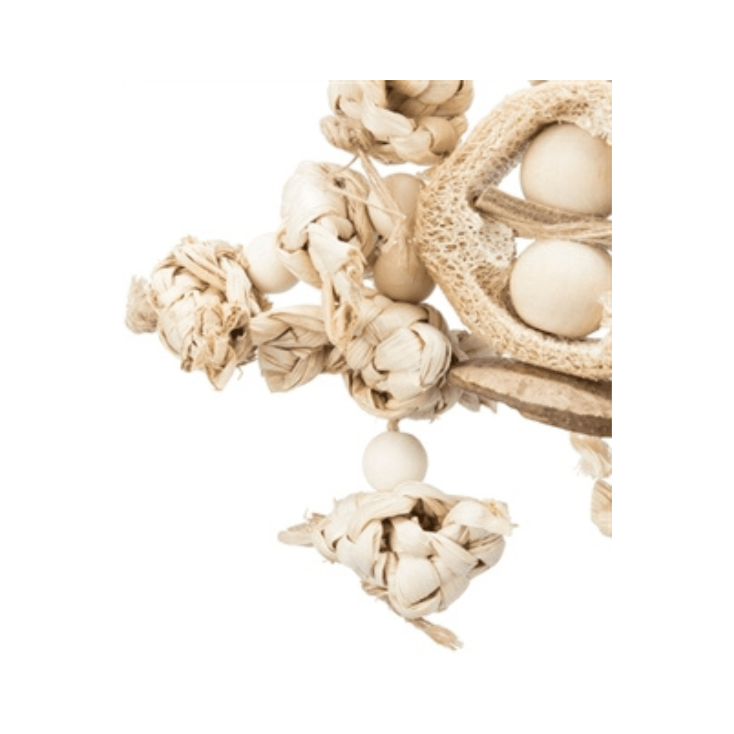 Trixie natuurspeelgoed bananenblad hout luffa 42 cm - Papegaaishop