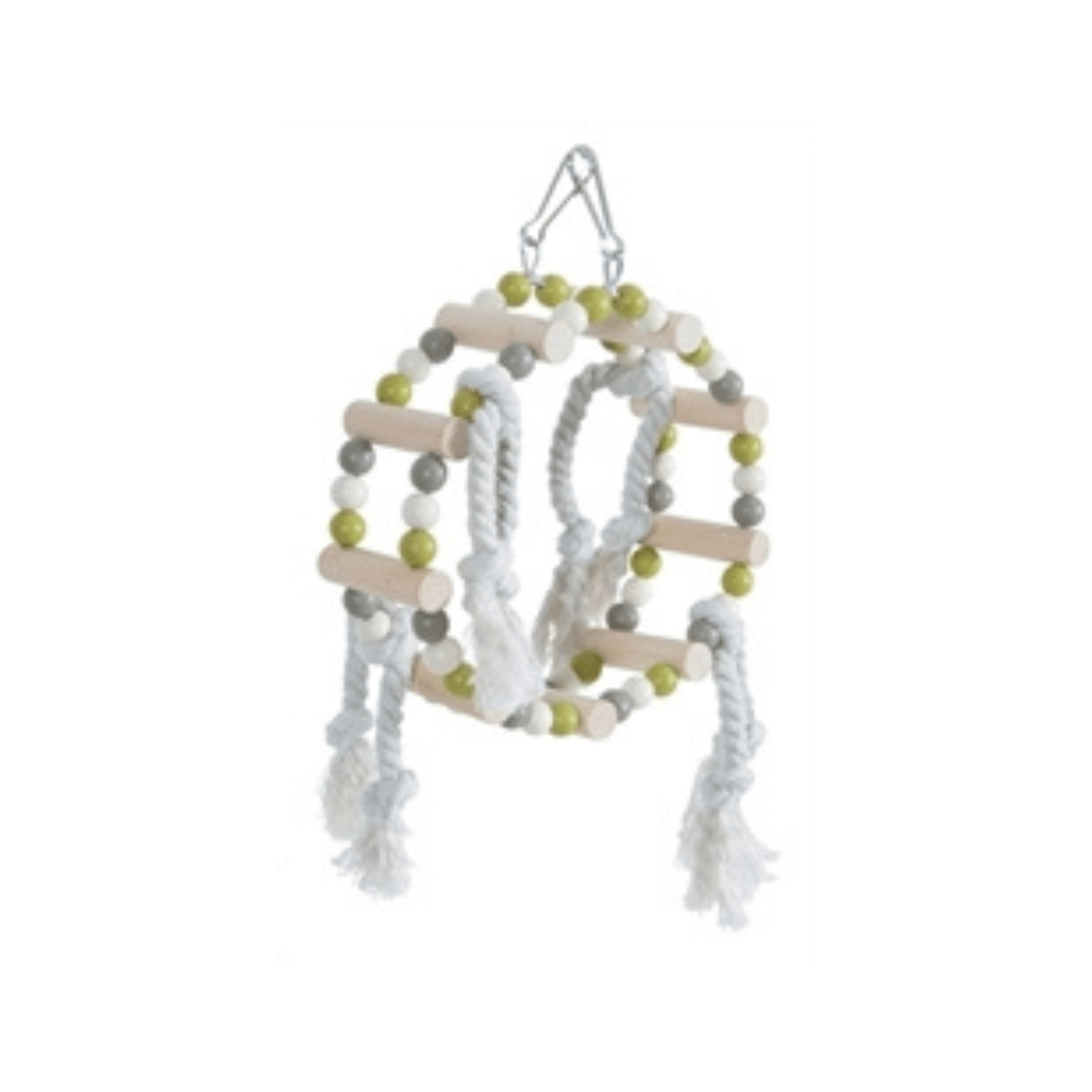 Zolux schommel houten wiel met kralen assorti 18x6x22 cm - Papegaaishop