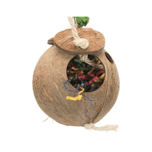 Trixie kokosnoot aan sisaltouw 35 cm - Papegaaishop