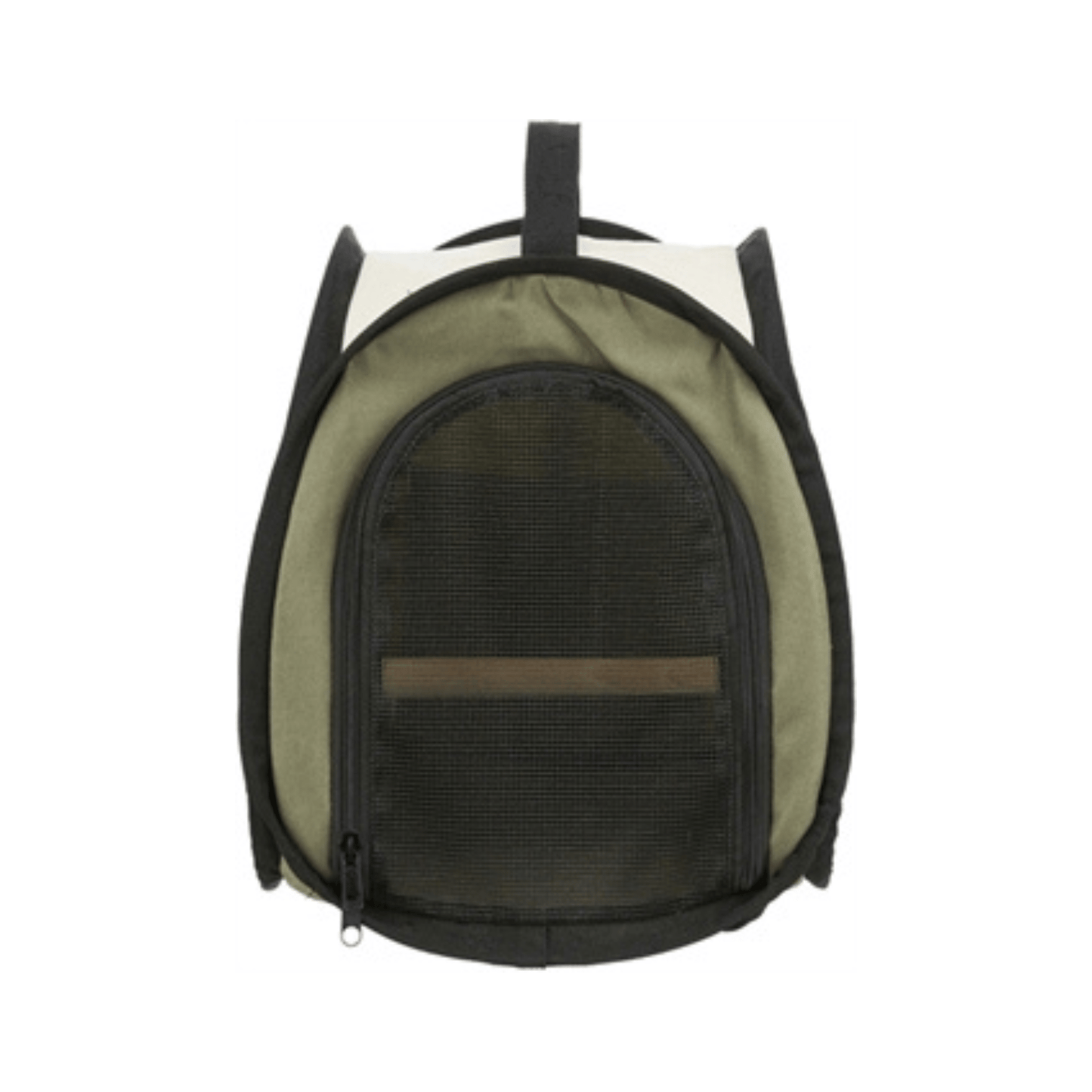 Trixie vervoerstas vogel groen 27x32x27 cm green bird carrier bag with wooden perch and ventilation mesh front panel.