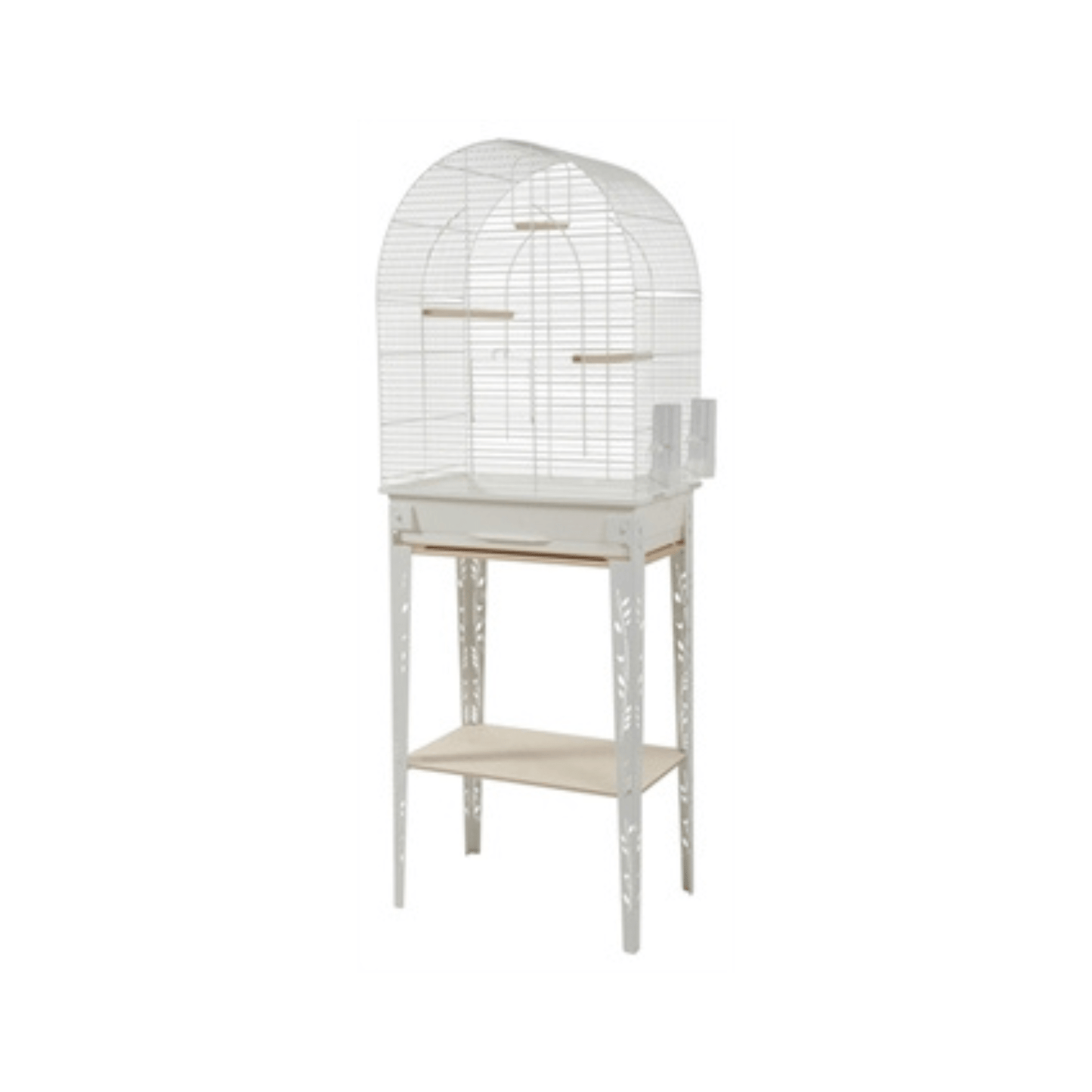 Zolux vogelkooi patio met standaard wit 53x33x144 cm - Papegaaishop