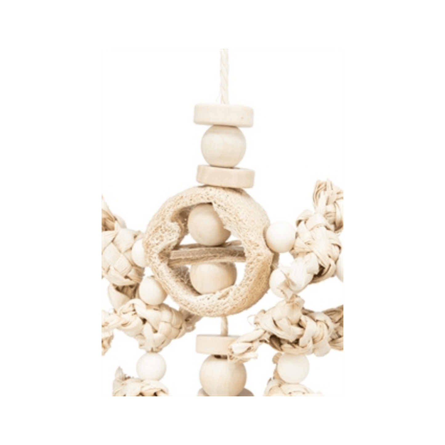 Trixie natuurspeelgoed bananenblad hout luffa 42 cm - Papegaaishop