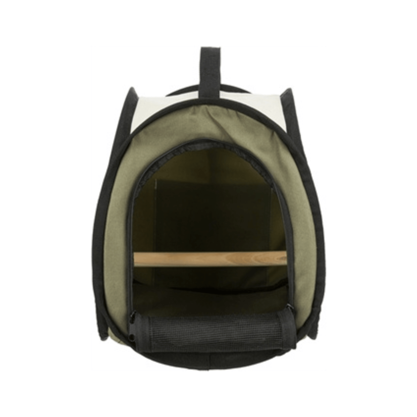 Trixie vervoerstas vogel groen 27x32x27 cm sturdy bird carrier with wooden perch and ventilated mesh panels