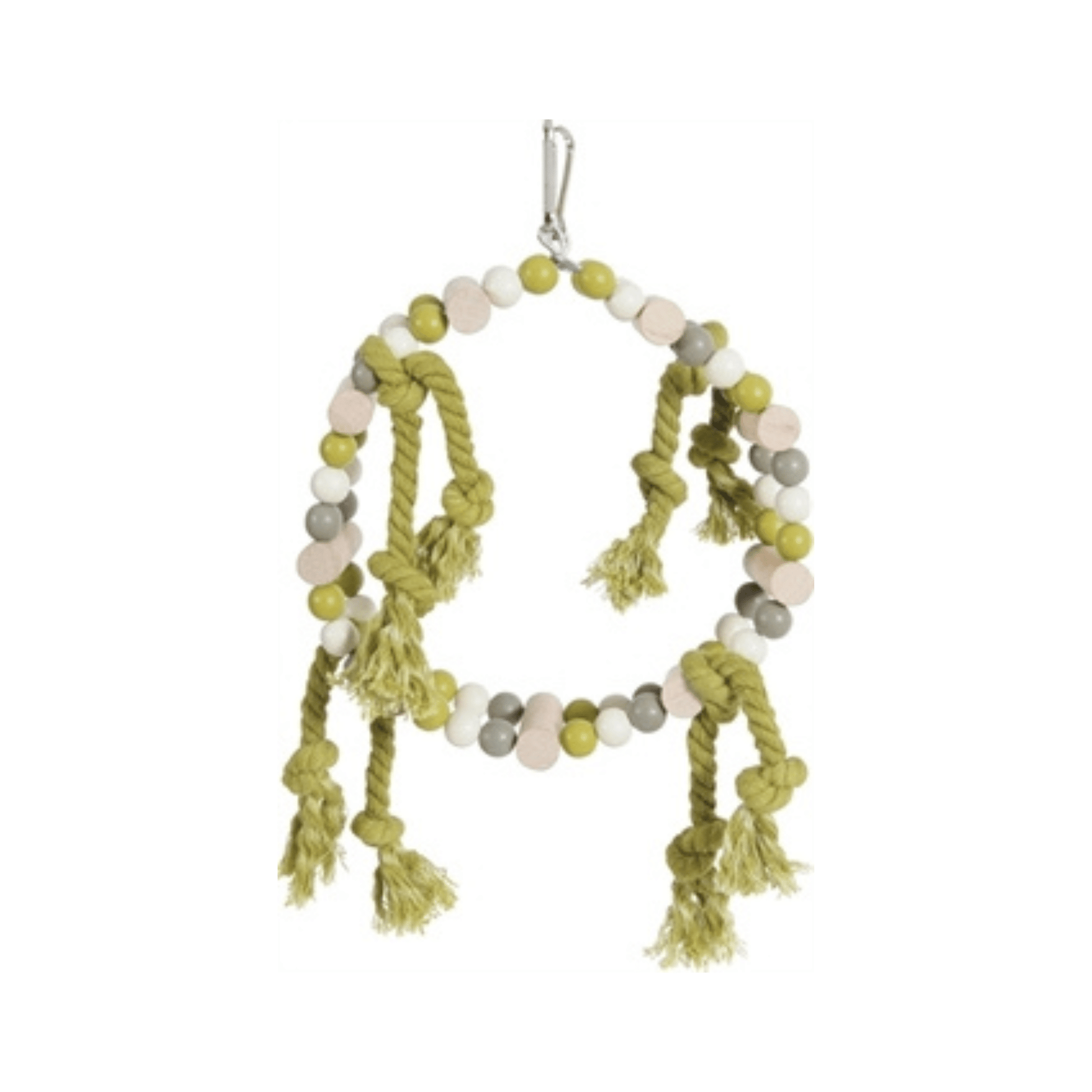 Zolux schommel houten wiel met kralen assorti 18x6x22 cm - Papegaaishop