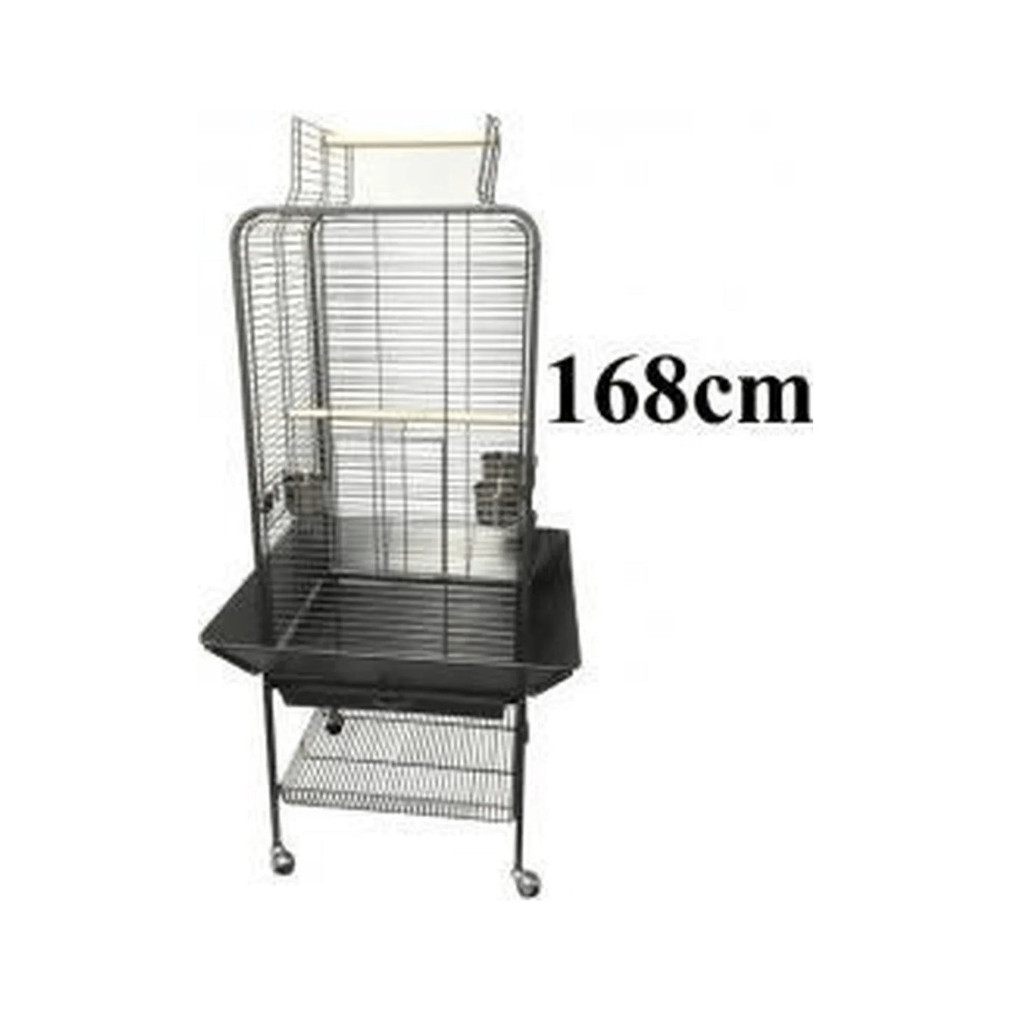 Topmast Parkieten- en Kleine Papegaaienkooi Rosso, Zilvergrijs - Papegaaishop