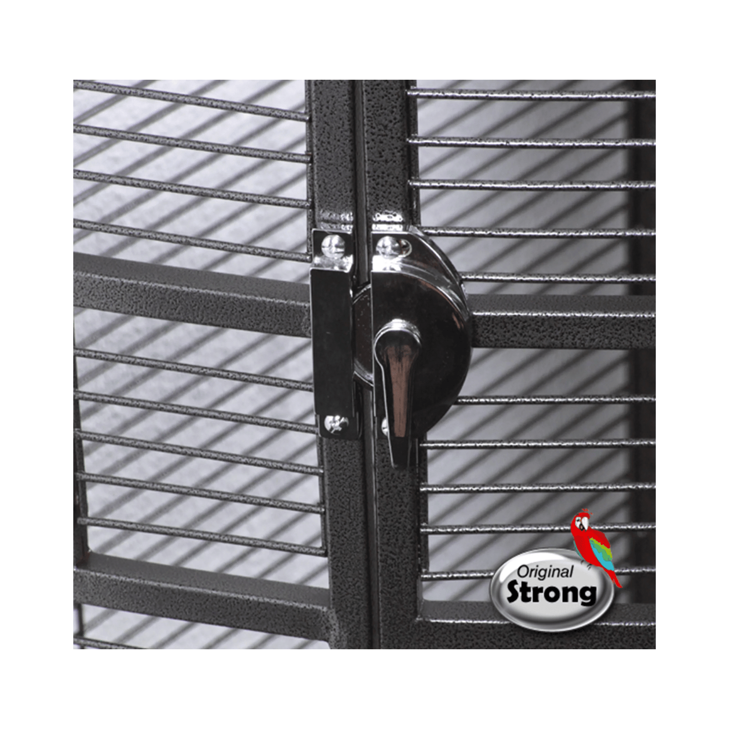 Strong Papegaaienkooi met Tussenwand Villa Amalia, Zilvergrijs - Papegaaishop