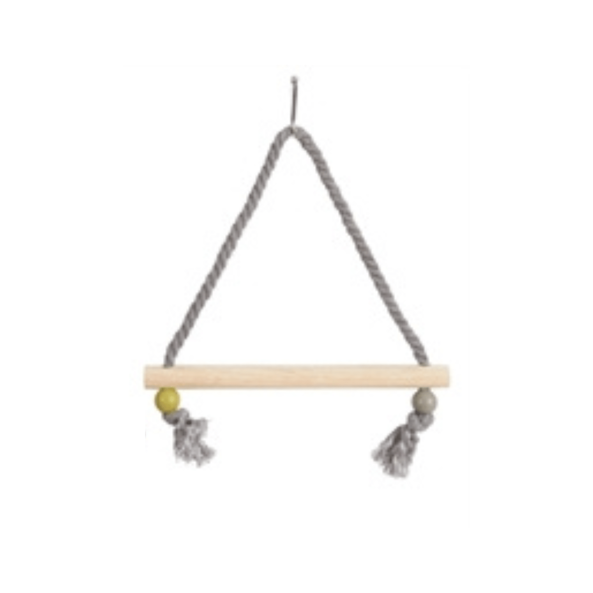 Zolux schommel hout met touw assorti 22x1,5x27 cm - Papegaaishop