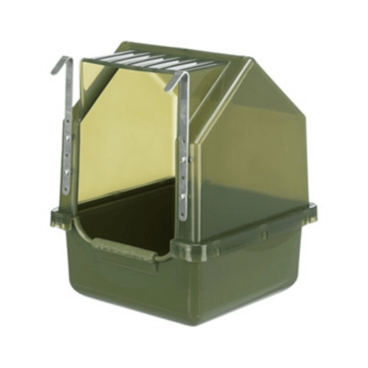 Trixie badhuis olijfgroen 16x16x22 cm - Papegaaishop