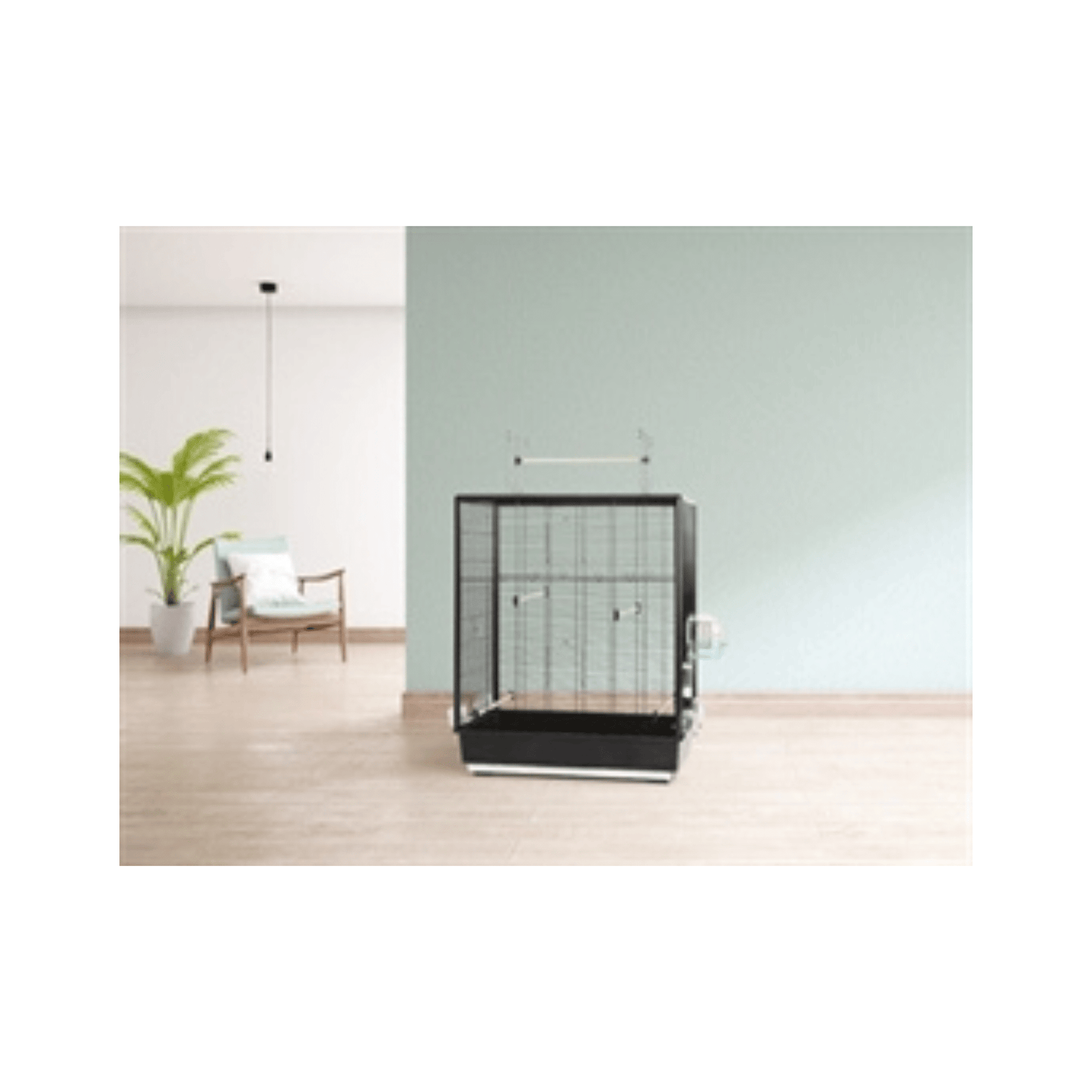 Savic vogelkooi primo open empire zwart - 80x50x95 cm - Papegaaishop