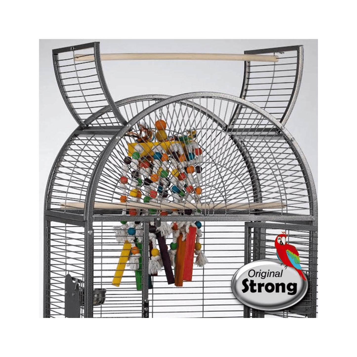 Strong Papegaaienkooi Villa Isa, Zilvergrijs - Papegaaishop