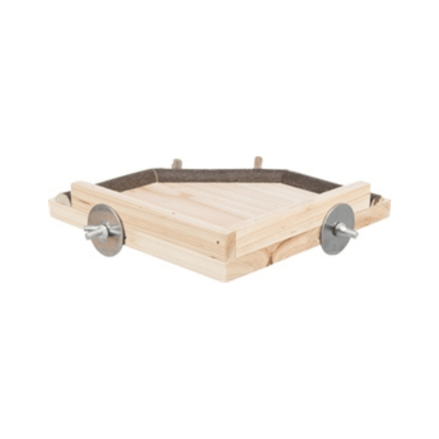 Trixie landingsplaats met zitstokken hout naturel 19x19 cm - Papegaaishop