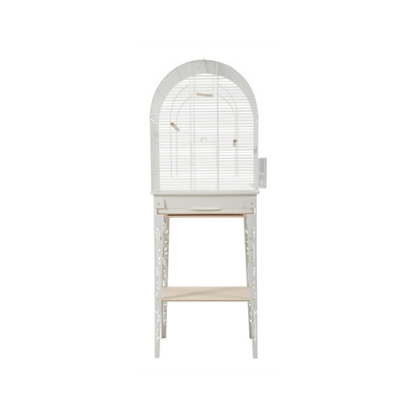 Zolux vogelkooi patio met standaard wit 53x33x144 cm - Papegaaishop