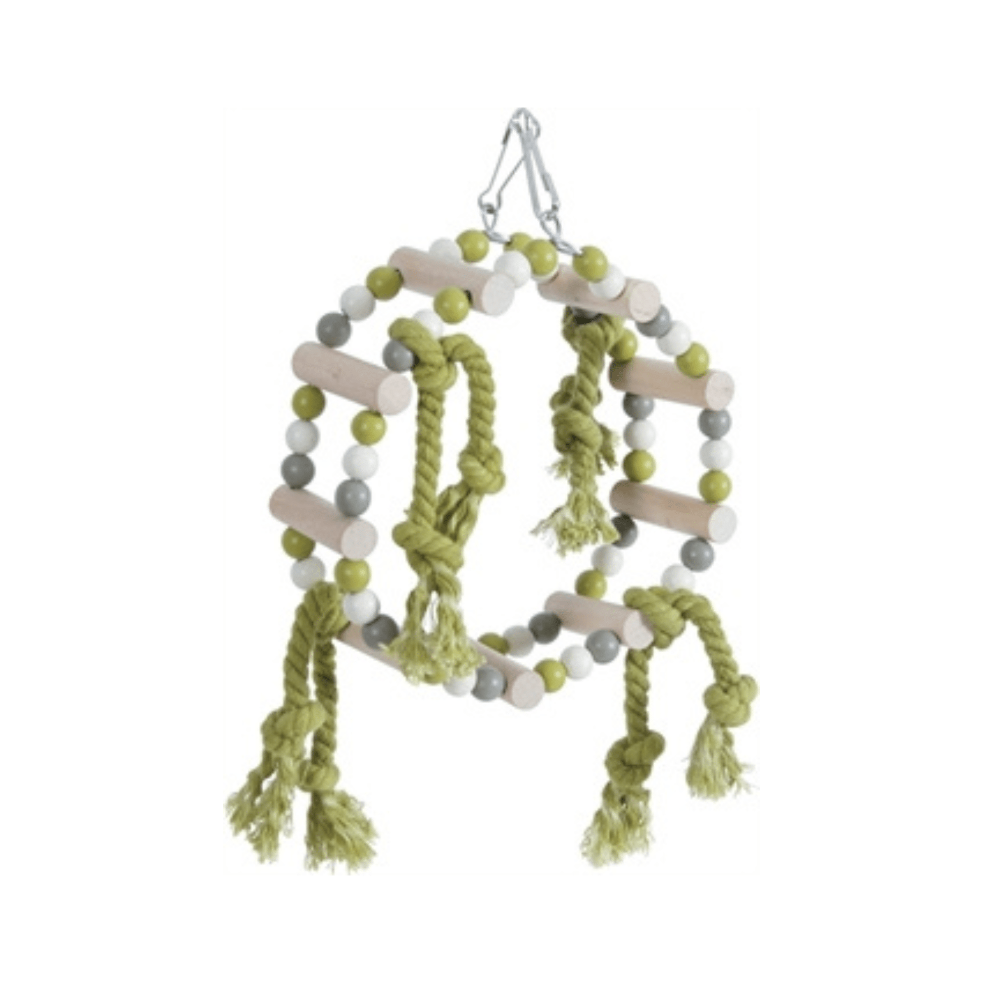 Zolux schommel houten wiel met kralen assorti 18x6x22 cm - Papegaaishop