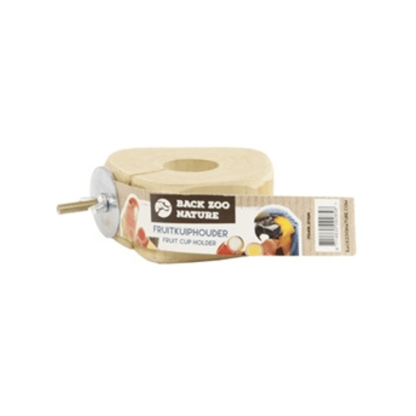 Back zoo nature fruitkuipje houder met schroef 15x13x4 cm - Papegaaishop