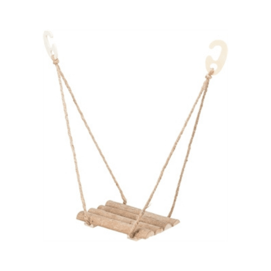 Trixie schommel grenenhout naturel 19,5x19,5x27 cm - Papegaaishop