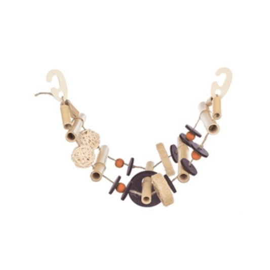 Trixie hangbrug aan sisalkoord bamboe kokos riet hout 45 cm 3 st - Papegaaishop