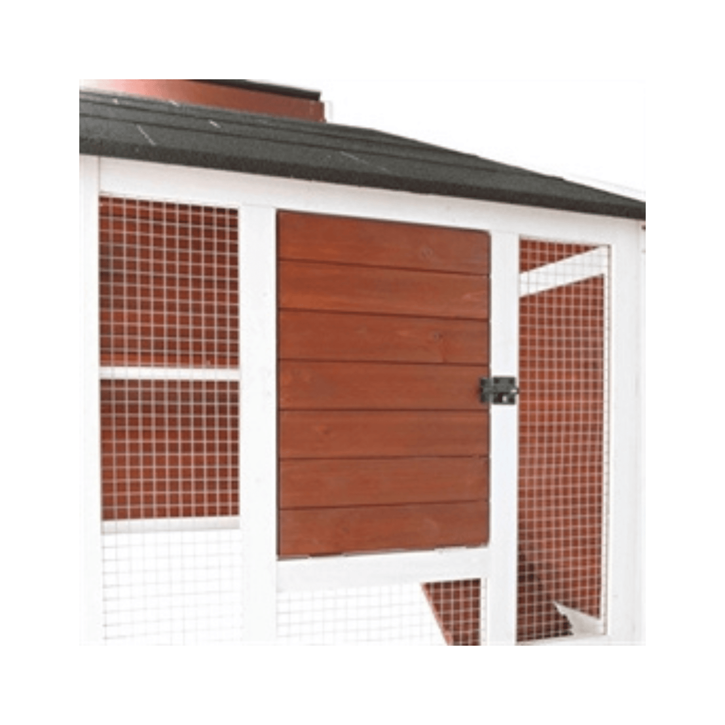 Trixie natura kippenhok grenenhout bruin wit 183x80x107 cm - Papegaaishop