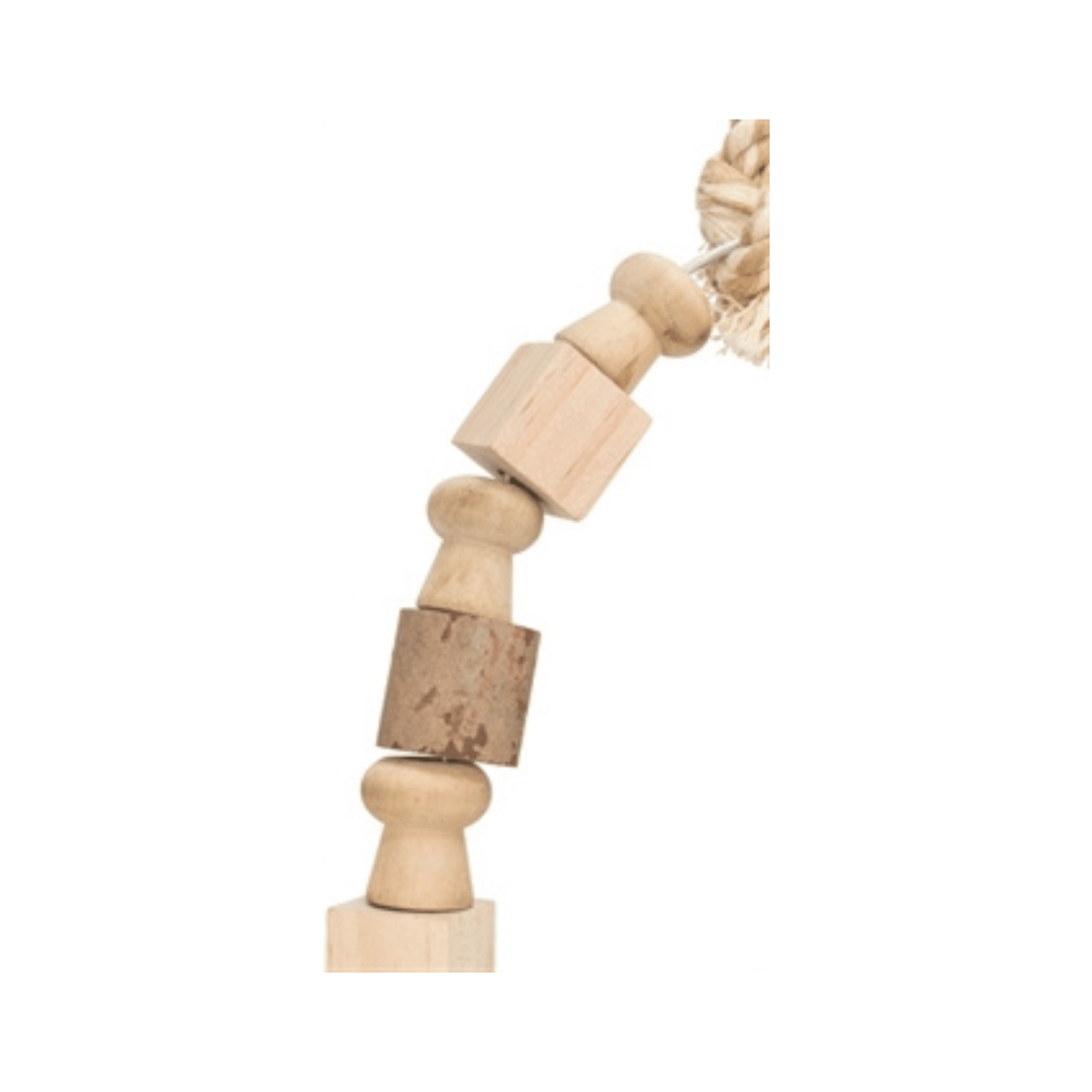 Trixie boogschommel met bonte blokjes hout 20x29 cm 3 st - Papegaaishop