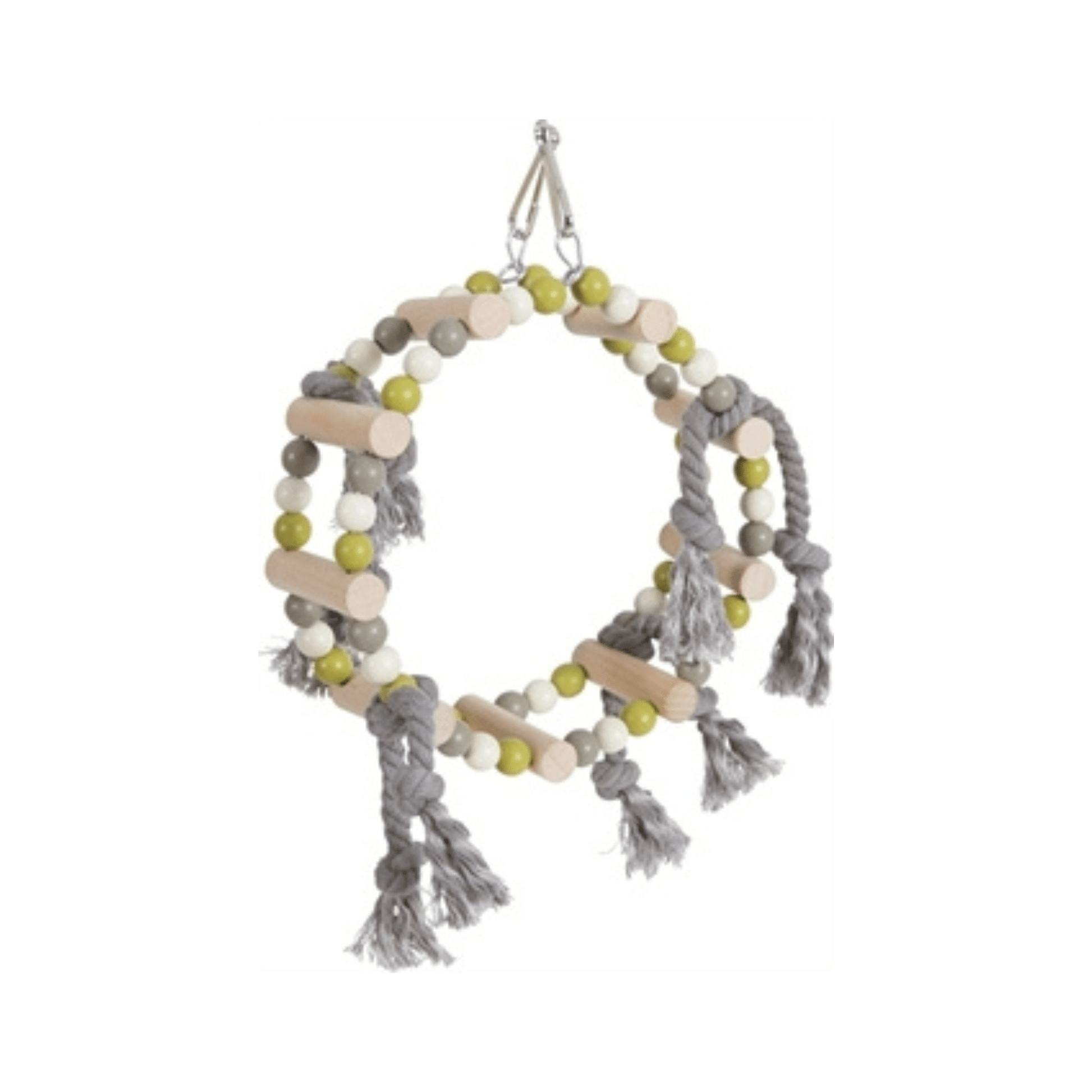 Zolux schommel houten wiel met kralen assorti 18x6x22 cm - Papegaaishop