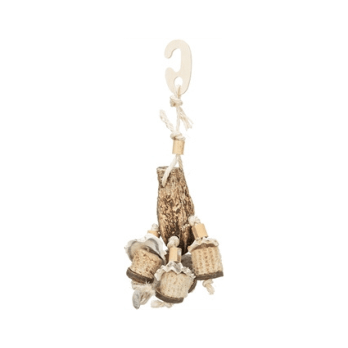 Trixie natuurspeelgoed mahonieschelpen 26 cm - Papegaaishop