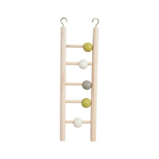 Zolux ladder hout 5 treden met kralen 1x7x23,5 cm - Papegaaishop