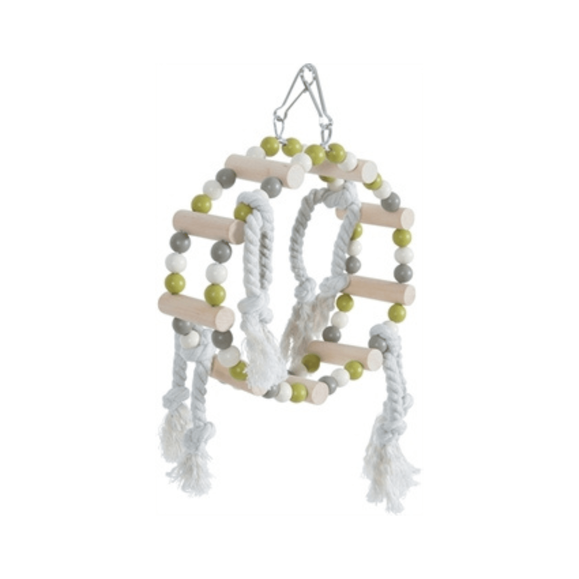 Zolux schommel houten wiel met kralen assorti 18x6x22 cm - Papegaaishop