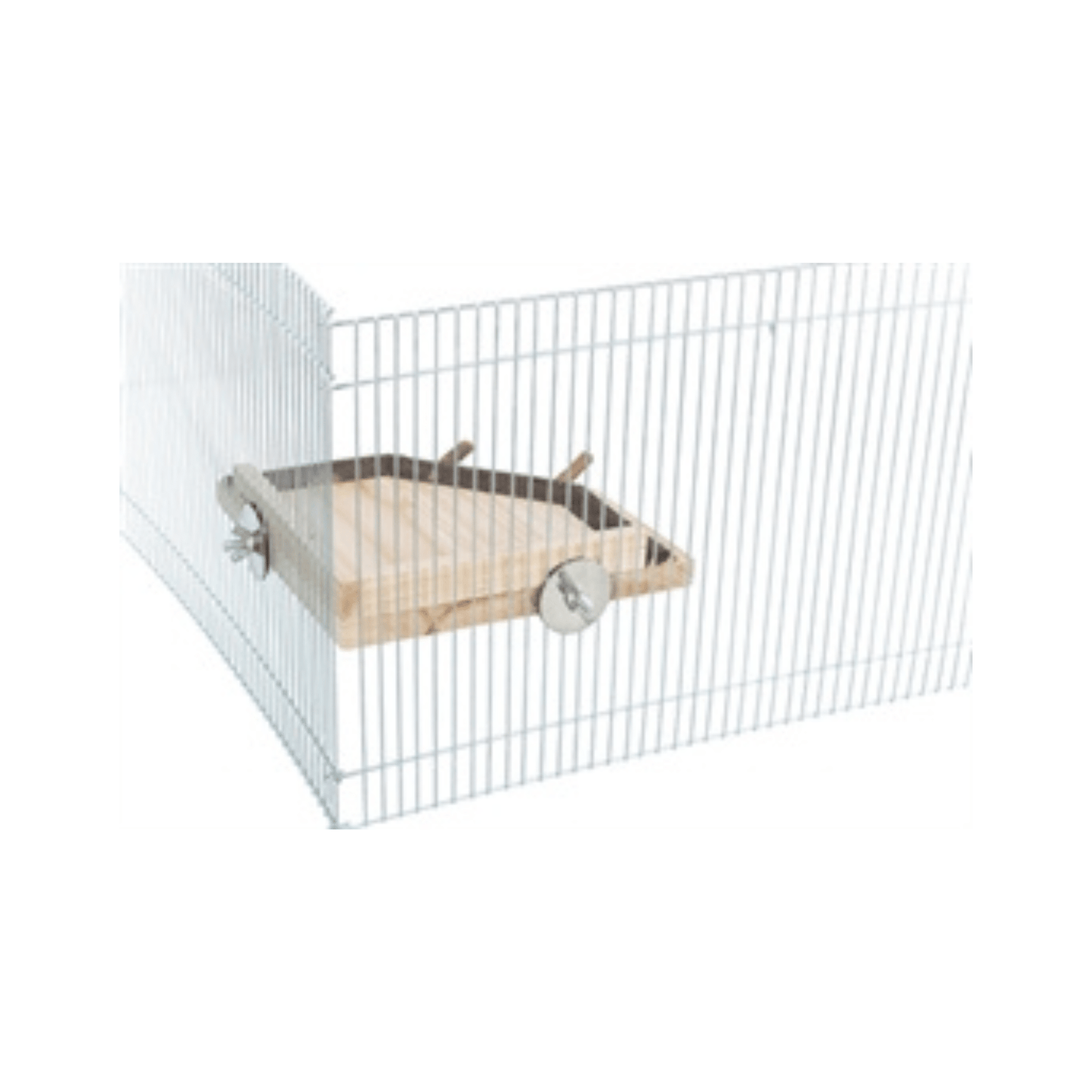 Trixie landingsplaats met zitstokken hout naturel 19x19 cm - Papegaaishop