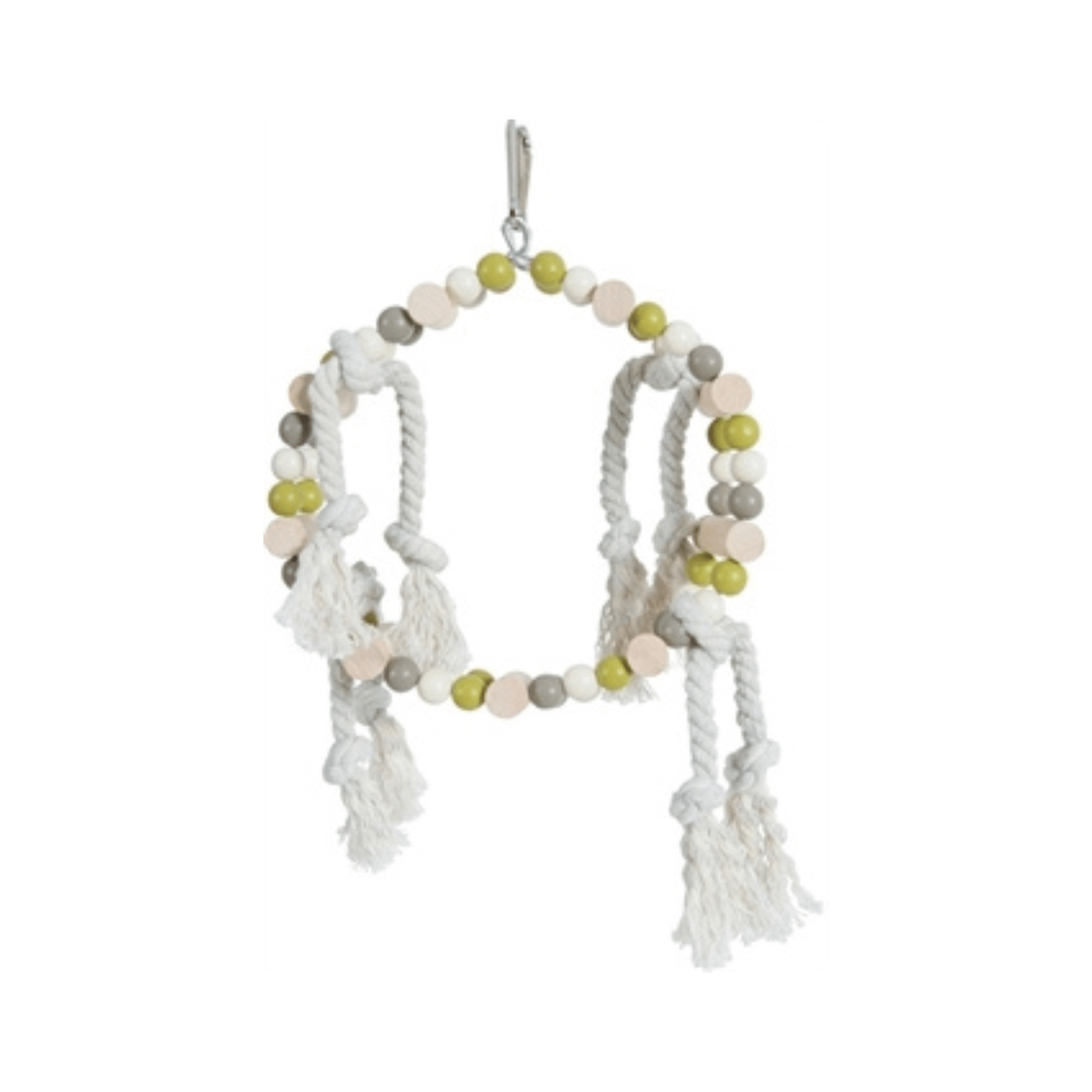 Zolux schommel houten wiel met kralen assorti 18x6x22 cm - Papegaaishop