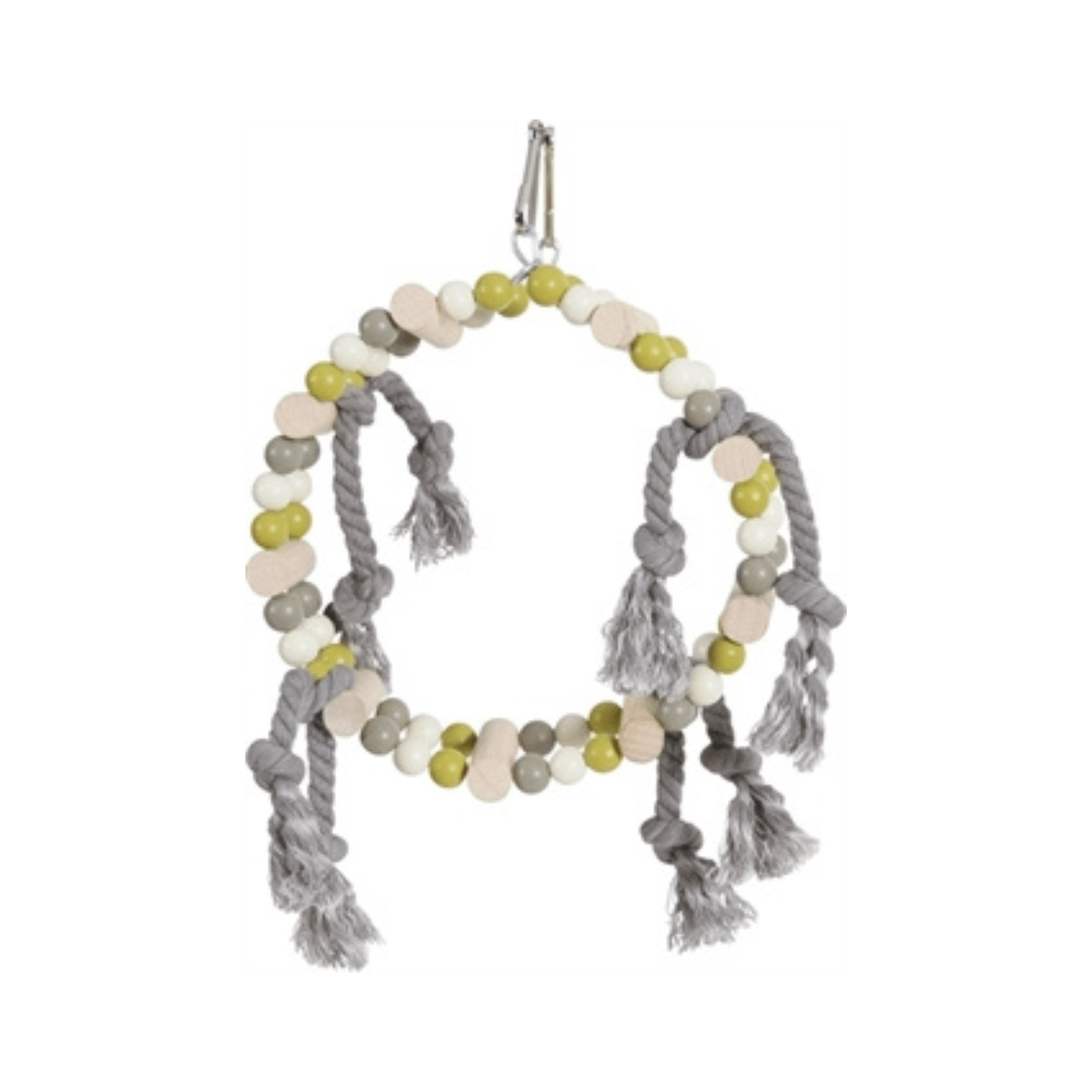 Zolux schommel houten wiel met kralen assorti 18x6x22 cm - Papegaaishop