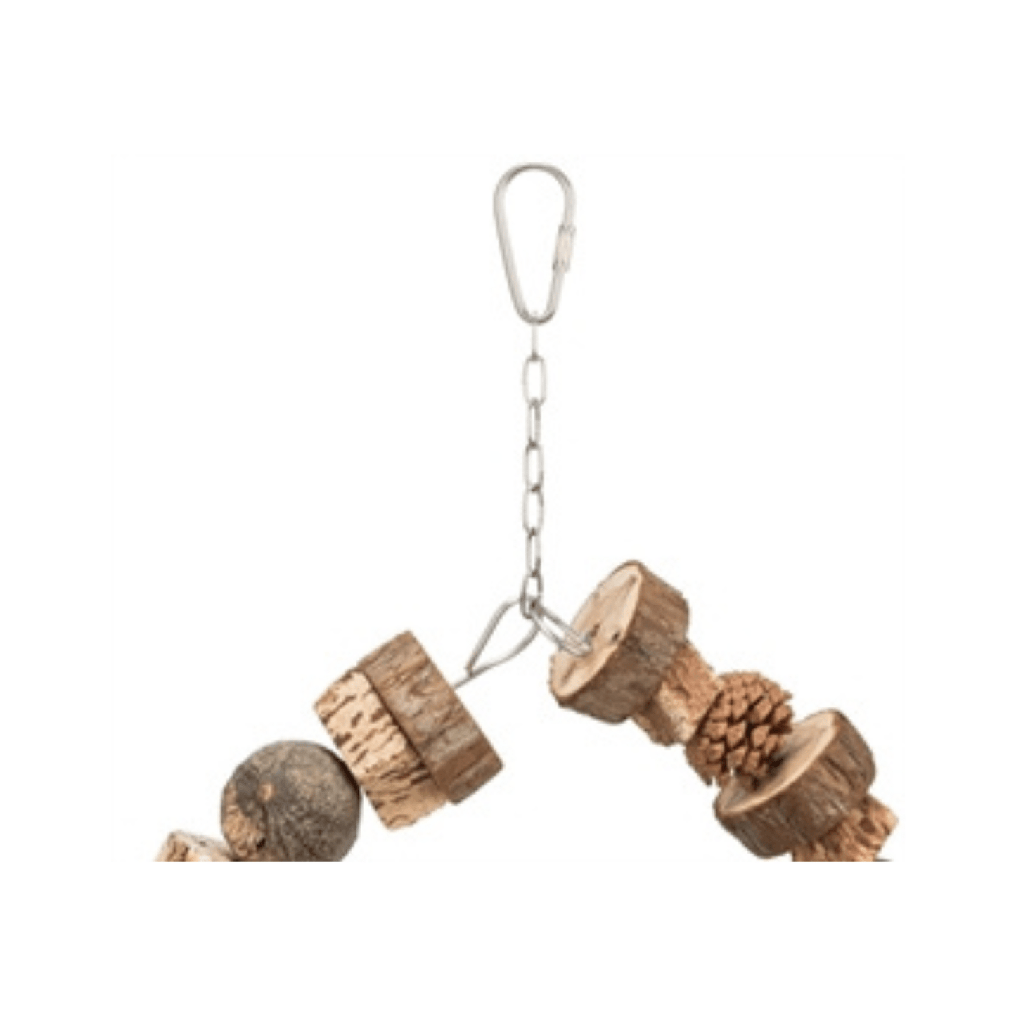Trixie ringschommel hout dennenappels naturel 18x18 cm - Papegaaishop