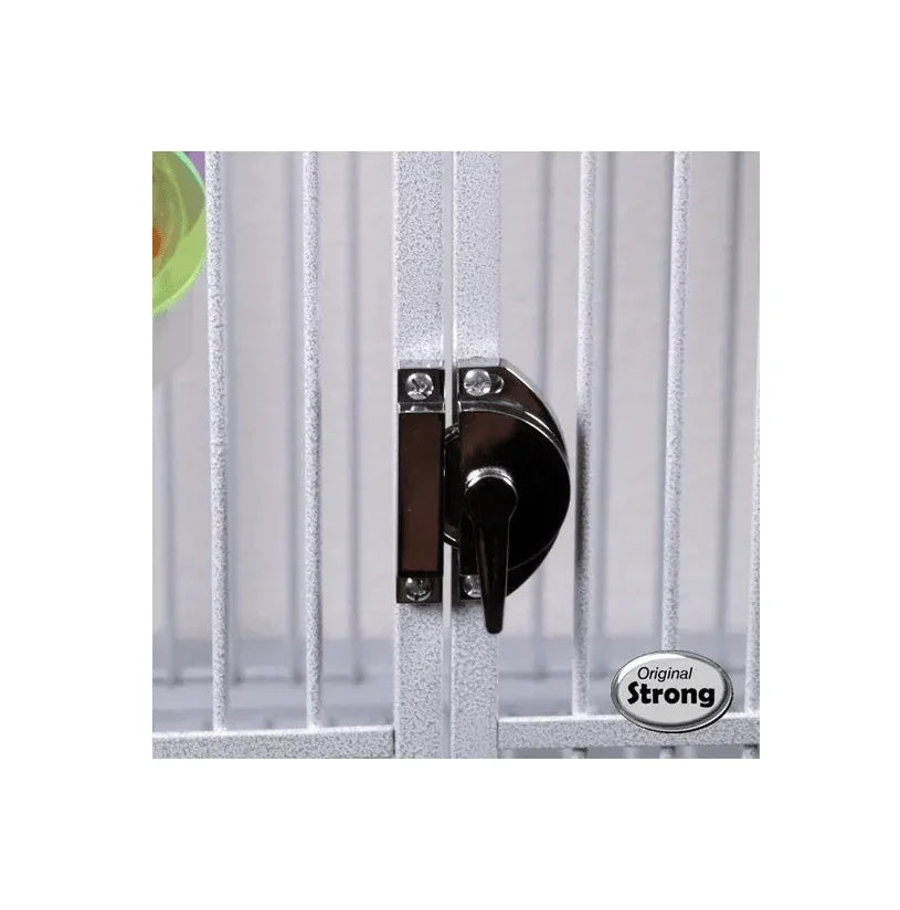 Strong papegaaienkooi flight cage Triple - wit - Papegaaishop