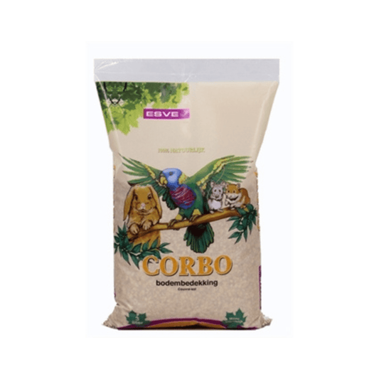 Corbo bodembedekking 3 ltr natural absorbent bedding for birds, rodents, reptiles, dust-free and eco-friendly.