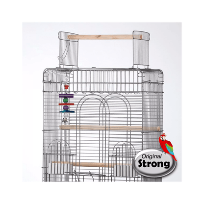 Strong Parkieten- en Kleine Papegaaienkooi Villa Aurelia , Zilvergrijs - Papegaaishop