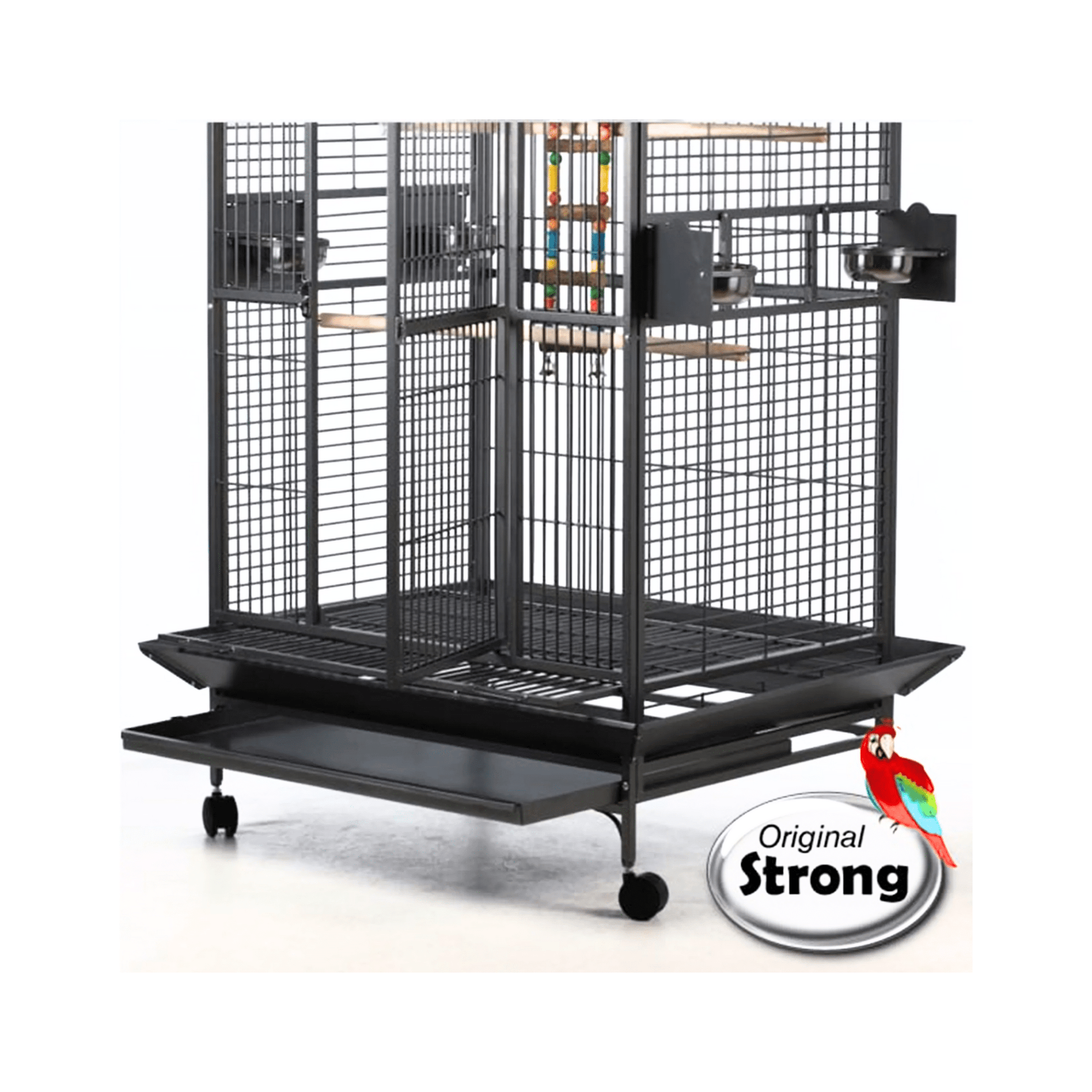 Strong Papegaaienkooi Villa Artemis, Zilvergrijs - Papegaaishop