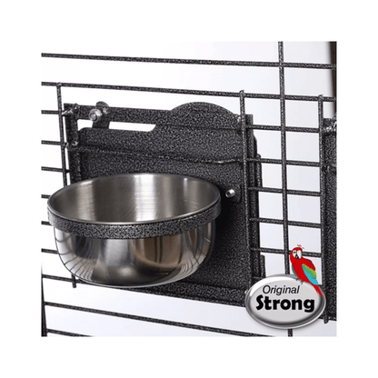 Strong Parkieten- en Kleine Papegaaienkooi Villa Gaia, Zilvergrijs - Papegaaishop