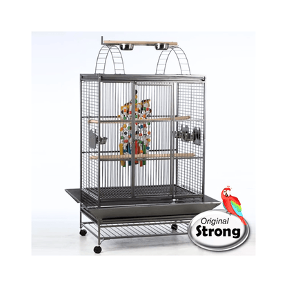 Strong Papegaaienkooi Villa Aida, Zilvergrijs - Papegaaishop