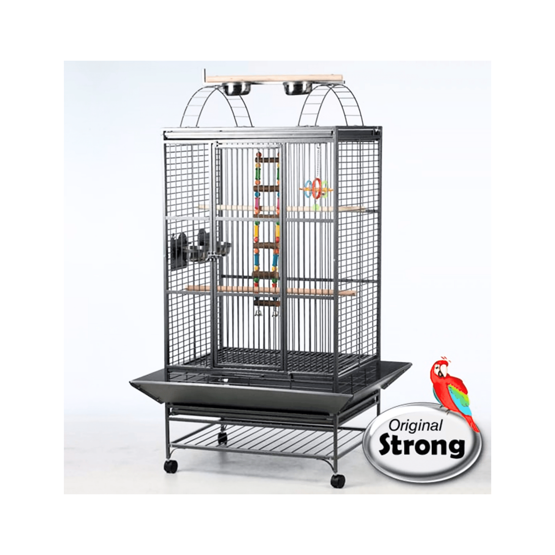Strong Papegaaienkooi Villa Sofia, Zilvergrijs - Papegaaishop