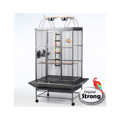 Strong Papegaaienkooi Villa Sofia, Zilvergrijs - Papegaaishop