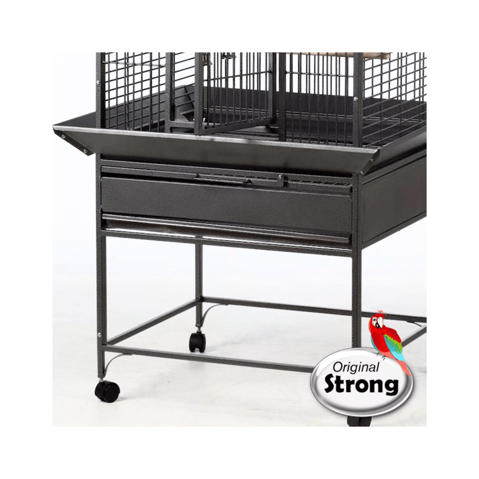 Strong Parkieten- en Kleine Papegaaienkooi Villa Rhea , Zilvergrijs - Papegaaishop