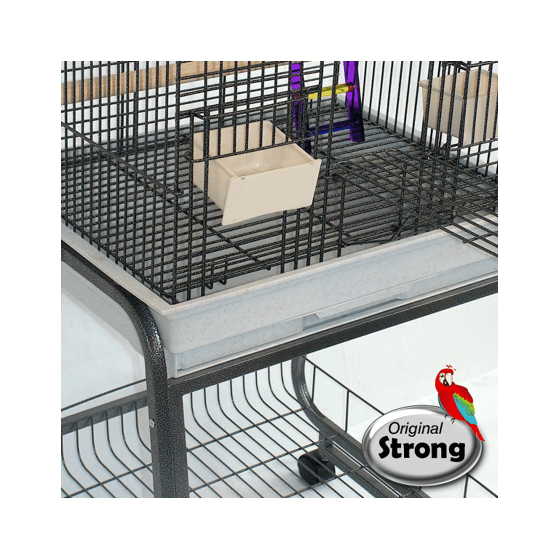 Strong Parkieten- en Kleine Papegaaienkooi Villa Aurelia , Zilvergrijs - Papegaaishop