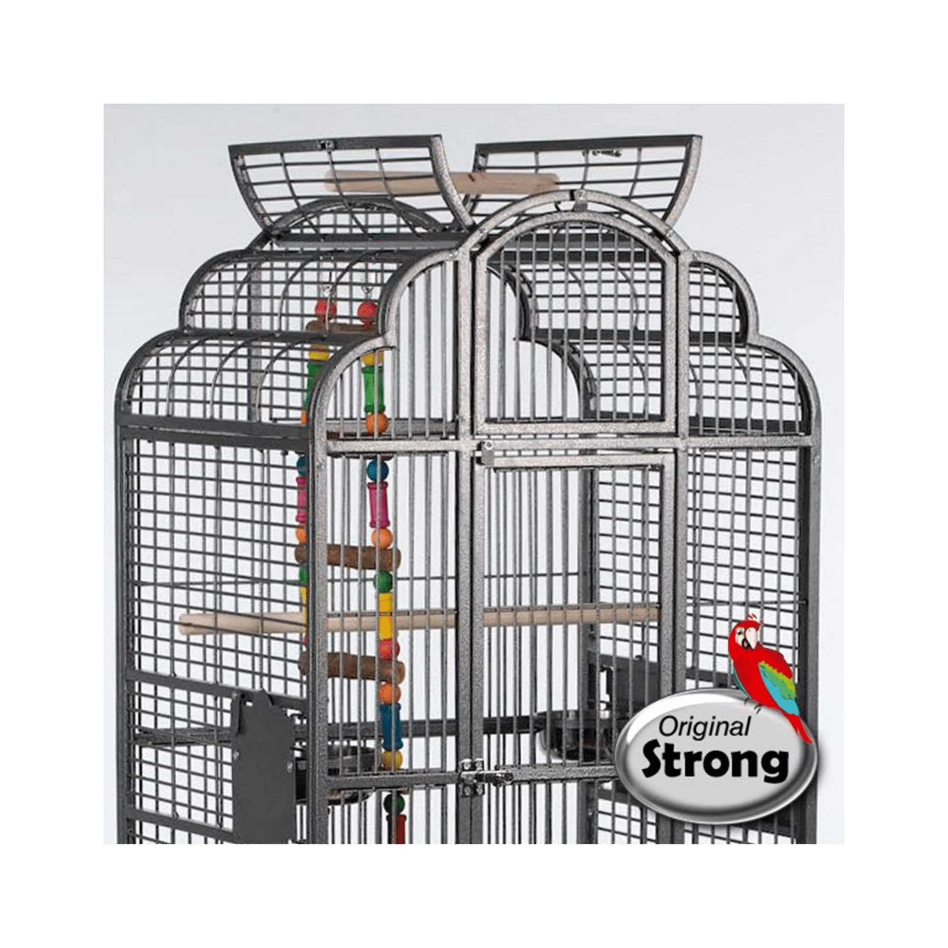 Strong Papegaaienkooi Villa Claudia, Zilvergrijs - Papegaaishop