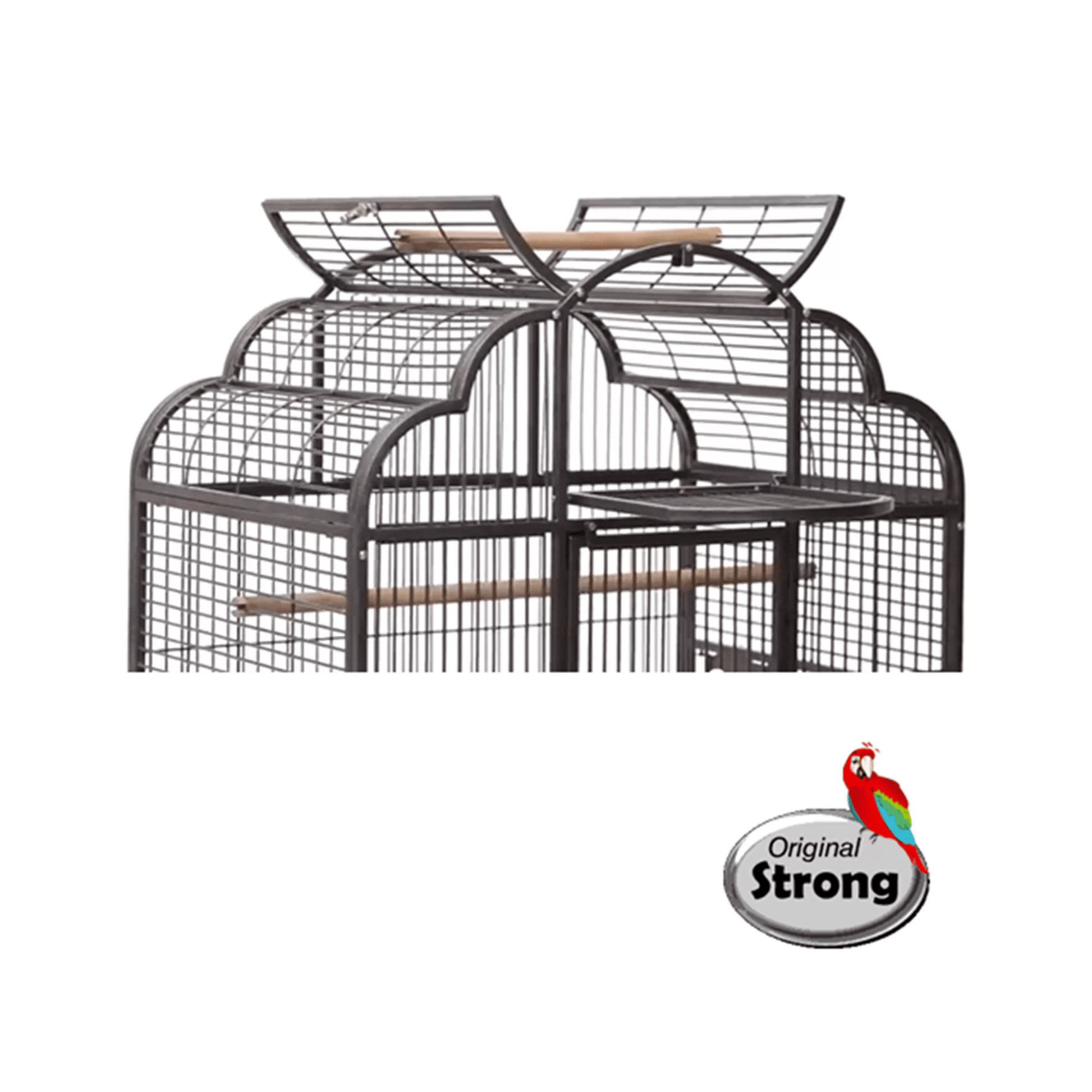 Strong Papegaaienkooi Villa Emma, Zilvergrijs - Papegaaishop